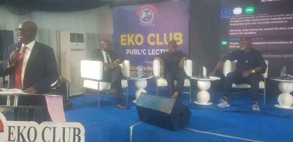 Professor Sanni Tasks Local, State Gov’t over replication of tax reform act at Eko Club Business Luncheon