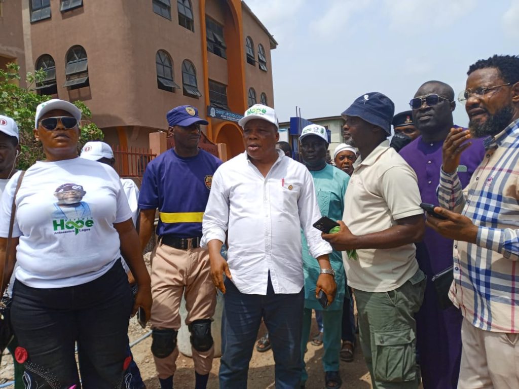 Ogundipe inspects road construction in Oshodi Isolo Constituency 2