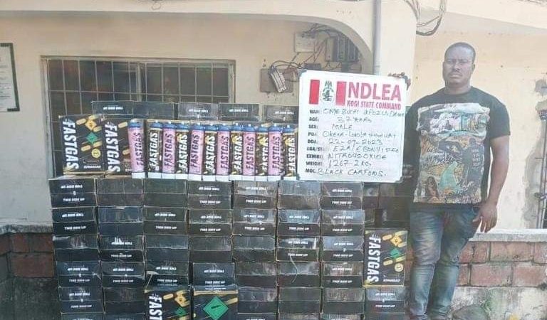 NDLEA intercepts 2,547kg of laughing gas, other substances