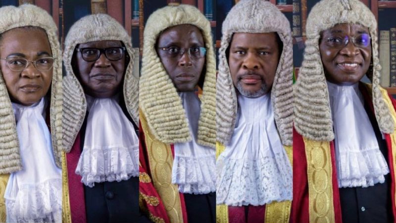 D-day: 5 presidential tribunal judges that will decide Pres. Tinubu’s fate