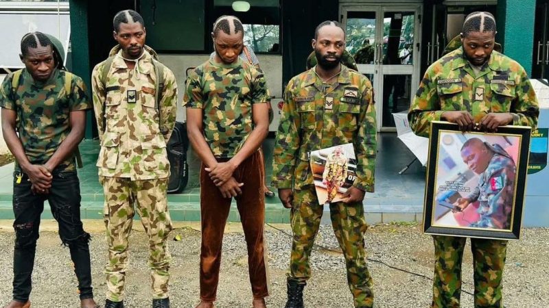 Nigerian army arrests five fake soldiers