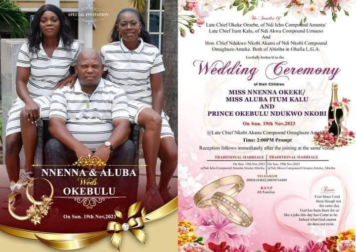 Abia man set to marry 2 women same day