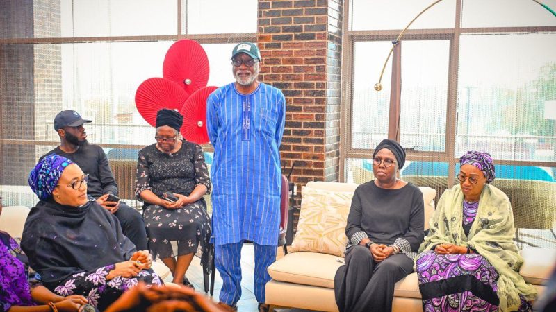 Tinubu, Shettima's Wives Visit Akeredolu's Family In Ibadan