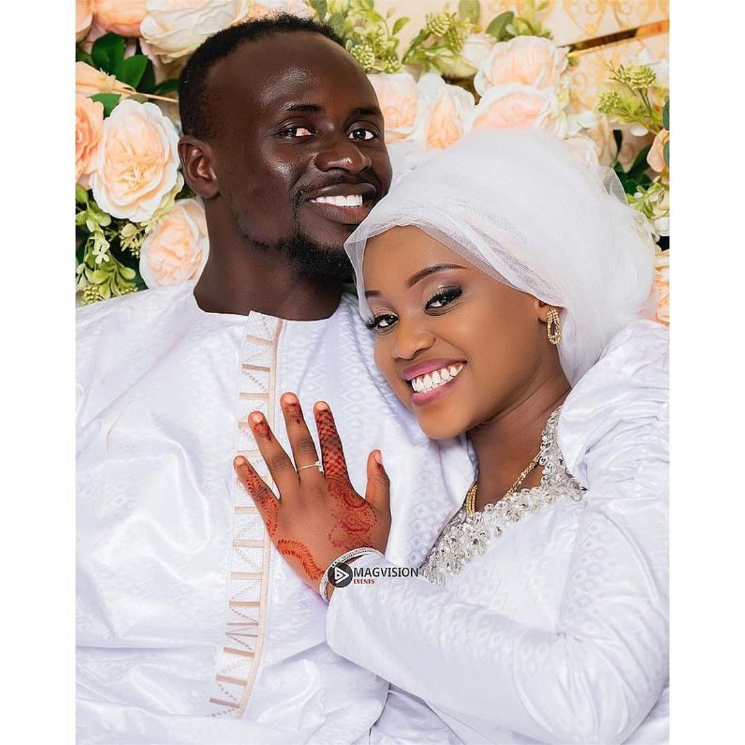 Footballer Sadio Mane marries his longtime girlfriend