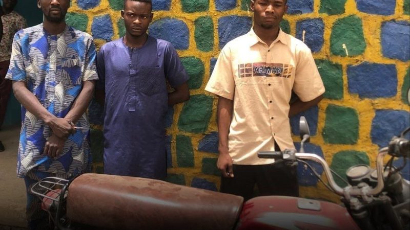 Ex-convict, 2 others arrested for stealing bike and using proceed to lodge in a hotel