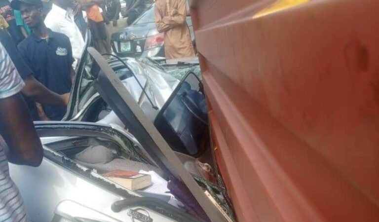 Falling 40-ft container kills a woman in Lagos