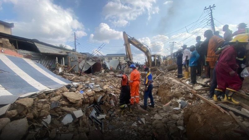 One dies, many trapped as mosque collapses in Lagos