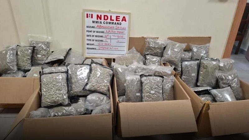 NDLEA intercepts 66 parcels of cannabis concealed as green tea at Lagos Airport