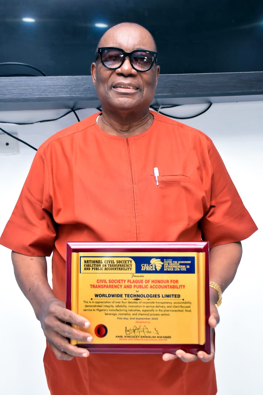 Group honours Woldwide Tech Limited CEO for transparency, public accountability