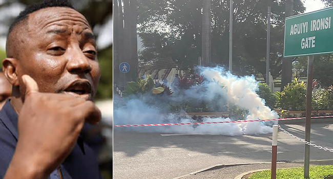 Sowore accuses security agents of unprovoked attack on #FreeNnamdiKanu protesters