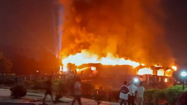 Speeding truck rams gas tanker in Ajah, killing 2, razing warehouses in 2am inferno