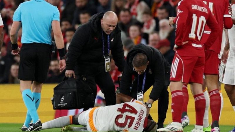 Injury nightmare as Osimhen fractures arm in Liverpool's 4-0 Champions League rout