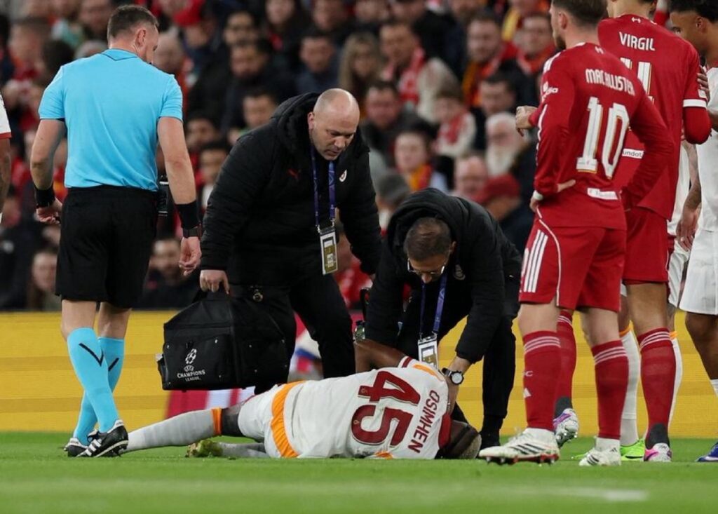 Injury nightmare as Osimhen fractures arm in Liverpool’s 4-0 Champions League rout