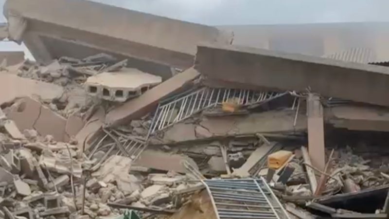 Four-storey Lagos school building collapses