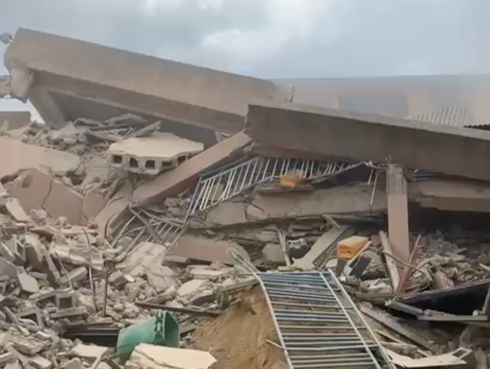 Four-storey Lagos school building collapses
