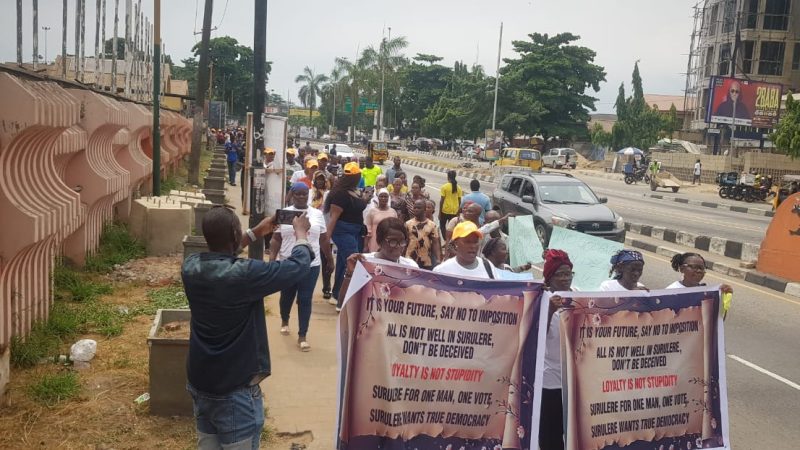 2027 Elections: APC members in Surulere protest candidate imposition