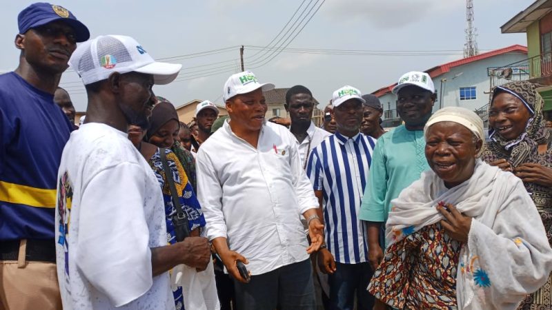 Ogundipe inspects road construction in Oshodi Isolo Constituency 2