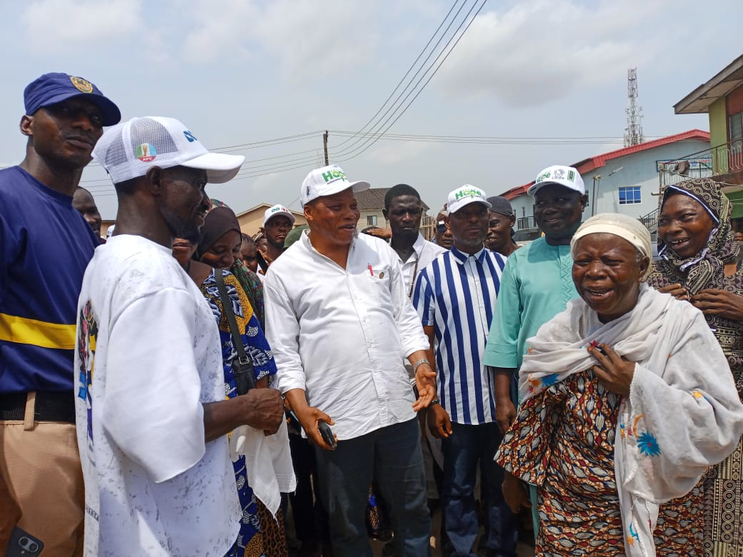 Ogundipe inspects road construction in Oshodi Isolo Constituency 2