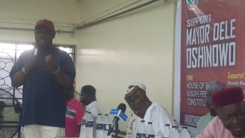 2027 Elections: Ex-Council Chief counsels contenders for Kosofe Federal Constituency Seat