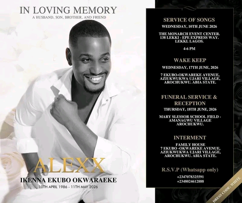 Nollywood in mourning as Alexx Ekubo set for burial