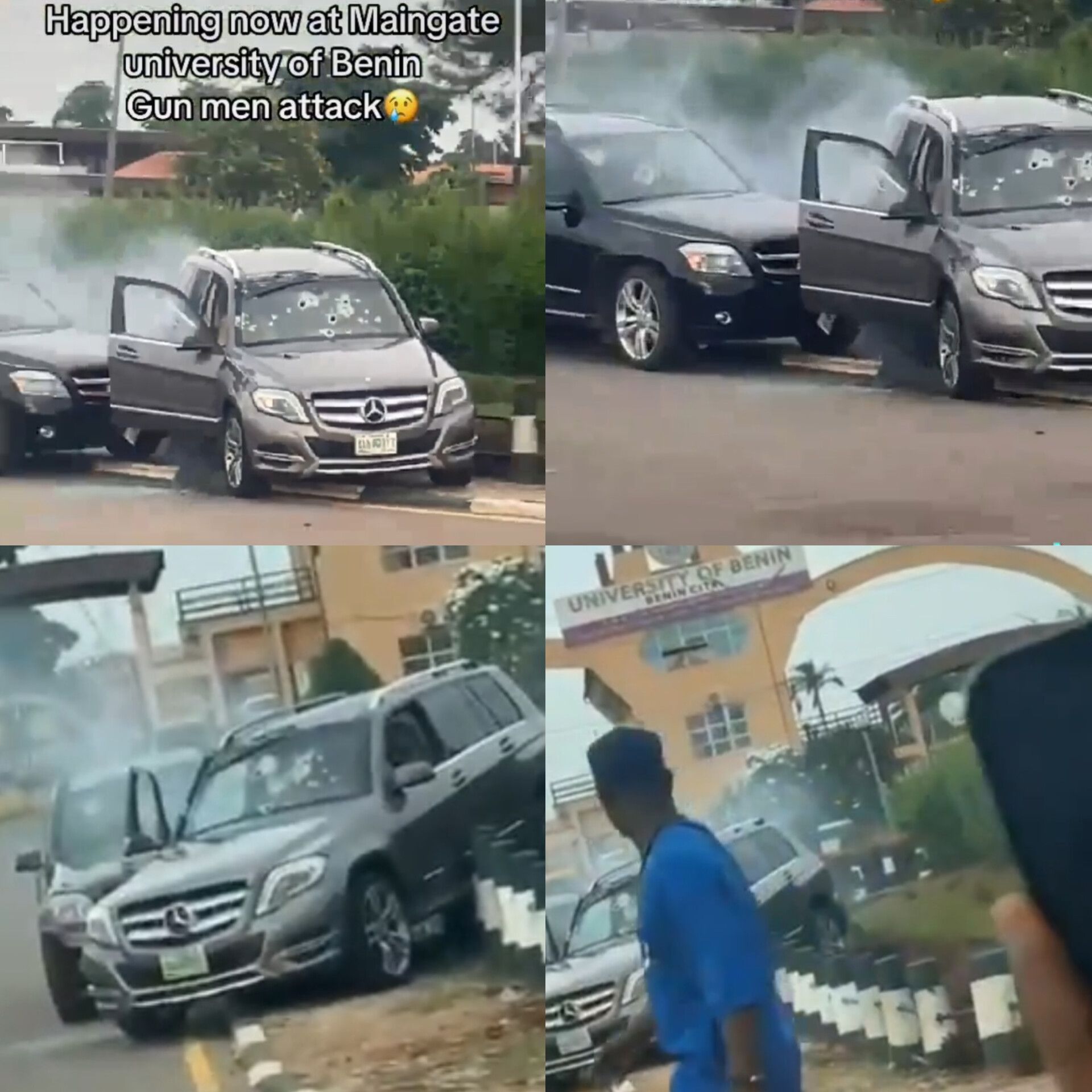 Brutal daylight assassination outside UNIBEN main gate sparks panic in Benin