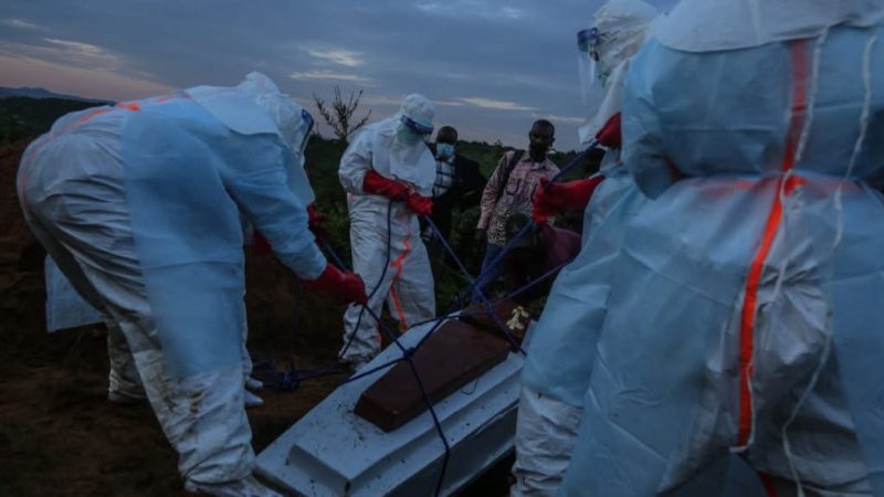 Protesters burn ebola treatment tents in DR Congo amid burial dispute