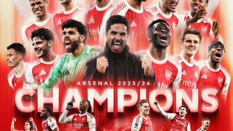 Arsenal wins Premier League title after 22-year wait