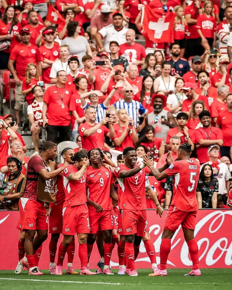 Switzerland finish top of Group B with 2-1 victory over Canada