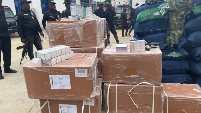 Lagos police halt distribution of military uniforms, seize large drug haul