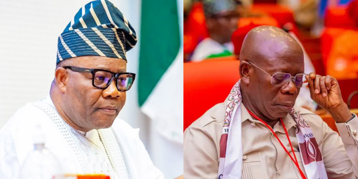 Akpabio apologises to Oshiomhole after Senate joke sparks exchange over truce