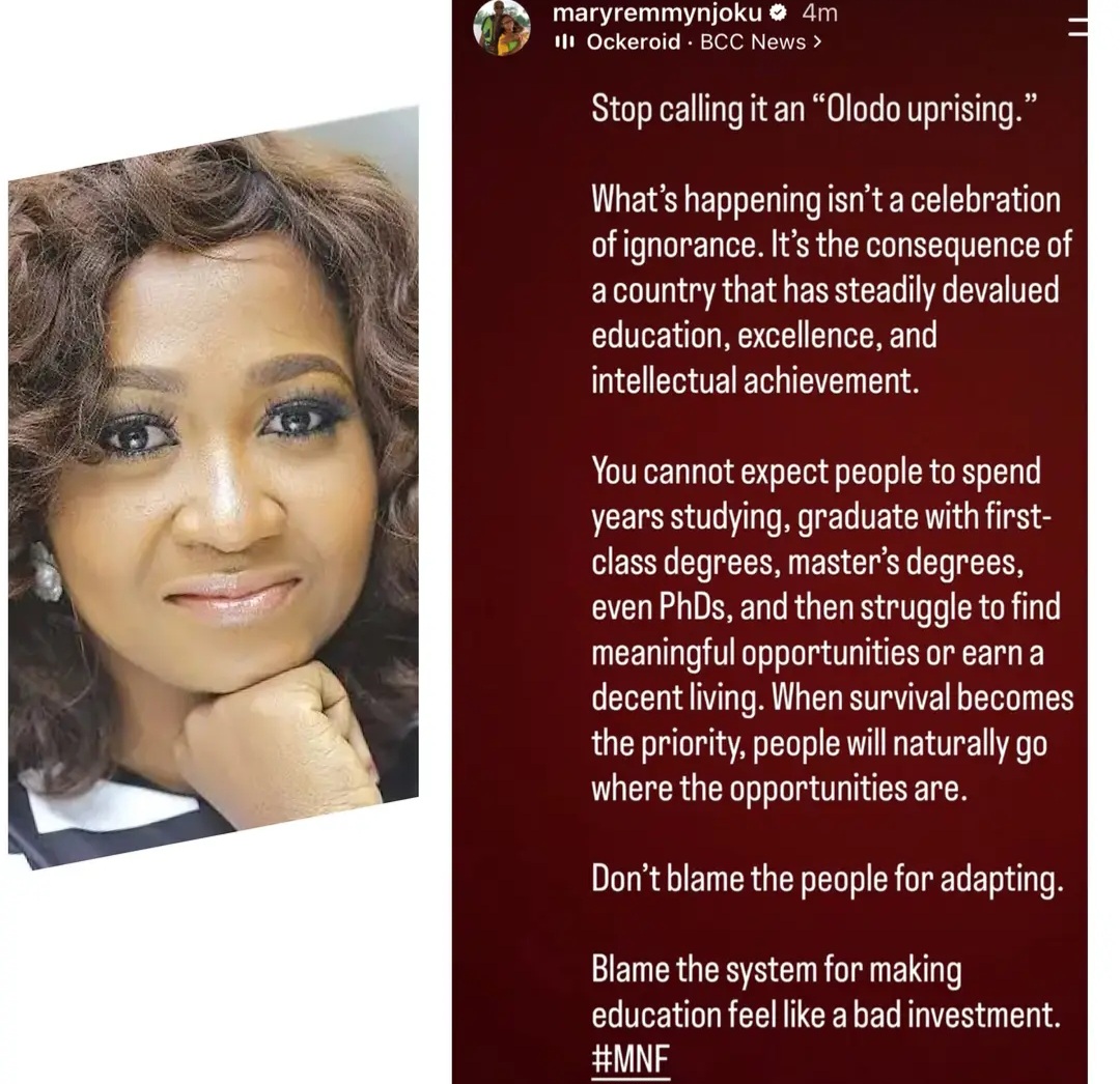 Mary Remmy Njoku blames decline in education for ‘Olodo Uprising’
