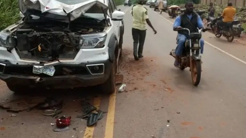 Two killed in motorcycle, pickup van collision in Ogun