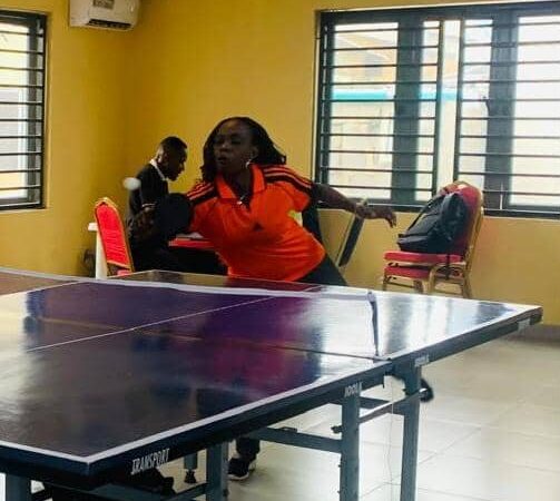 Biola Fagbolagun wins gold in female table tennis at Lagos NUJ Media Games