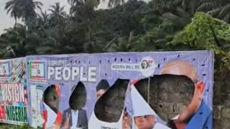 DEMOCRATIC OR DEMONIC? The pulling down of party billboards, posters?